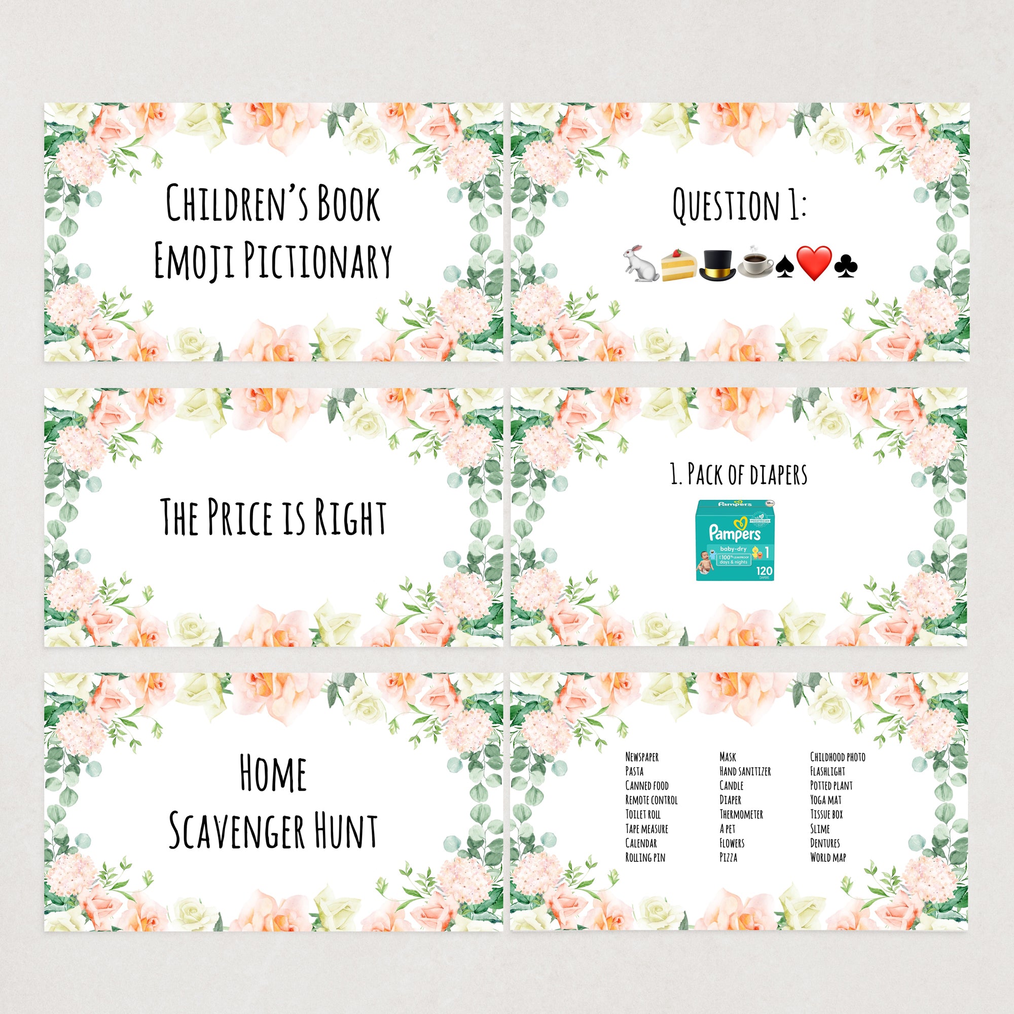 Baby Floral Virtual Baby Shower Games