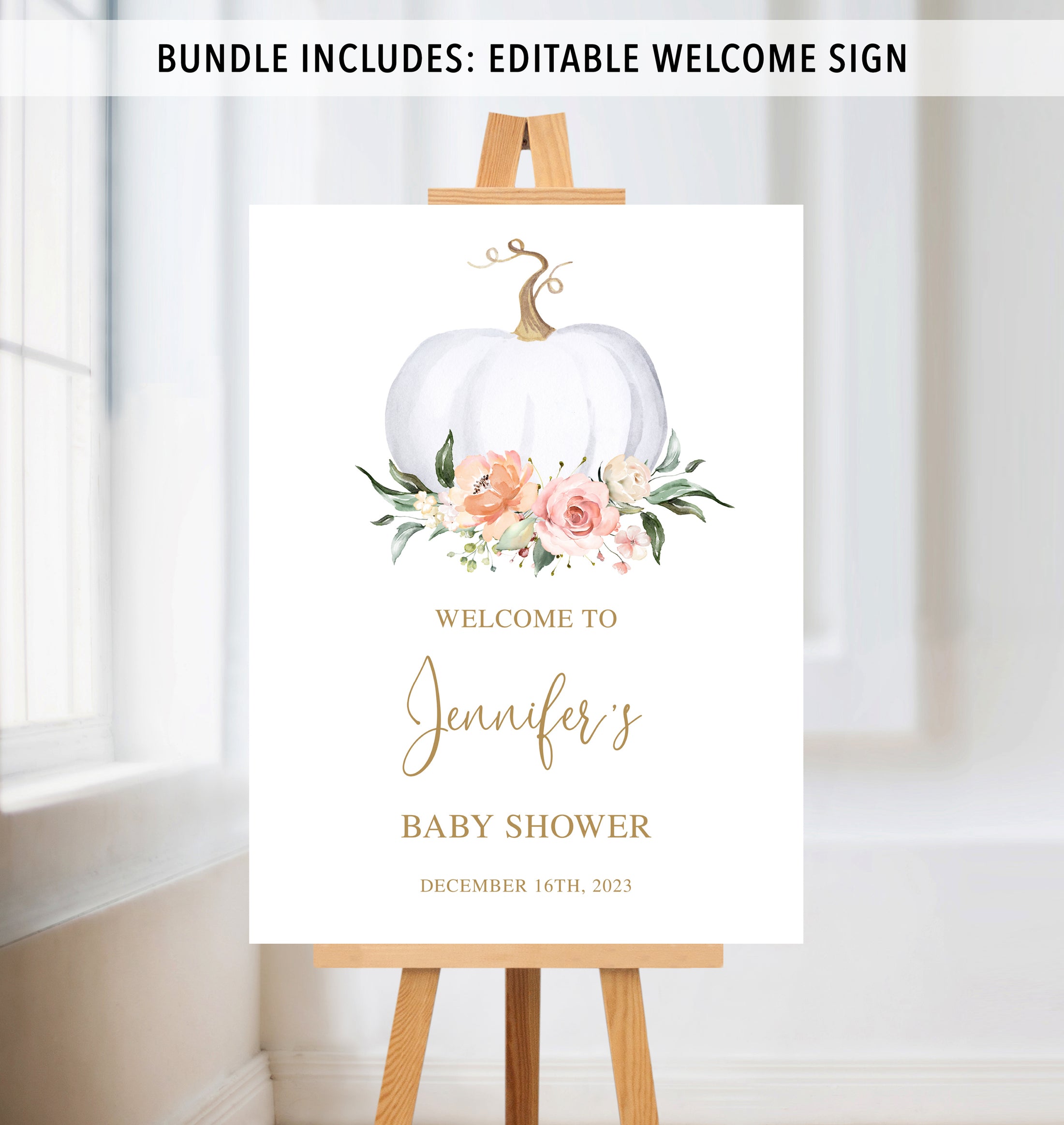 Complete Pumpkin Baby Shower Bundle