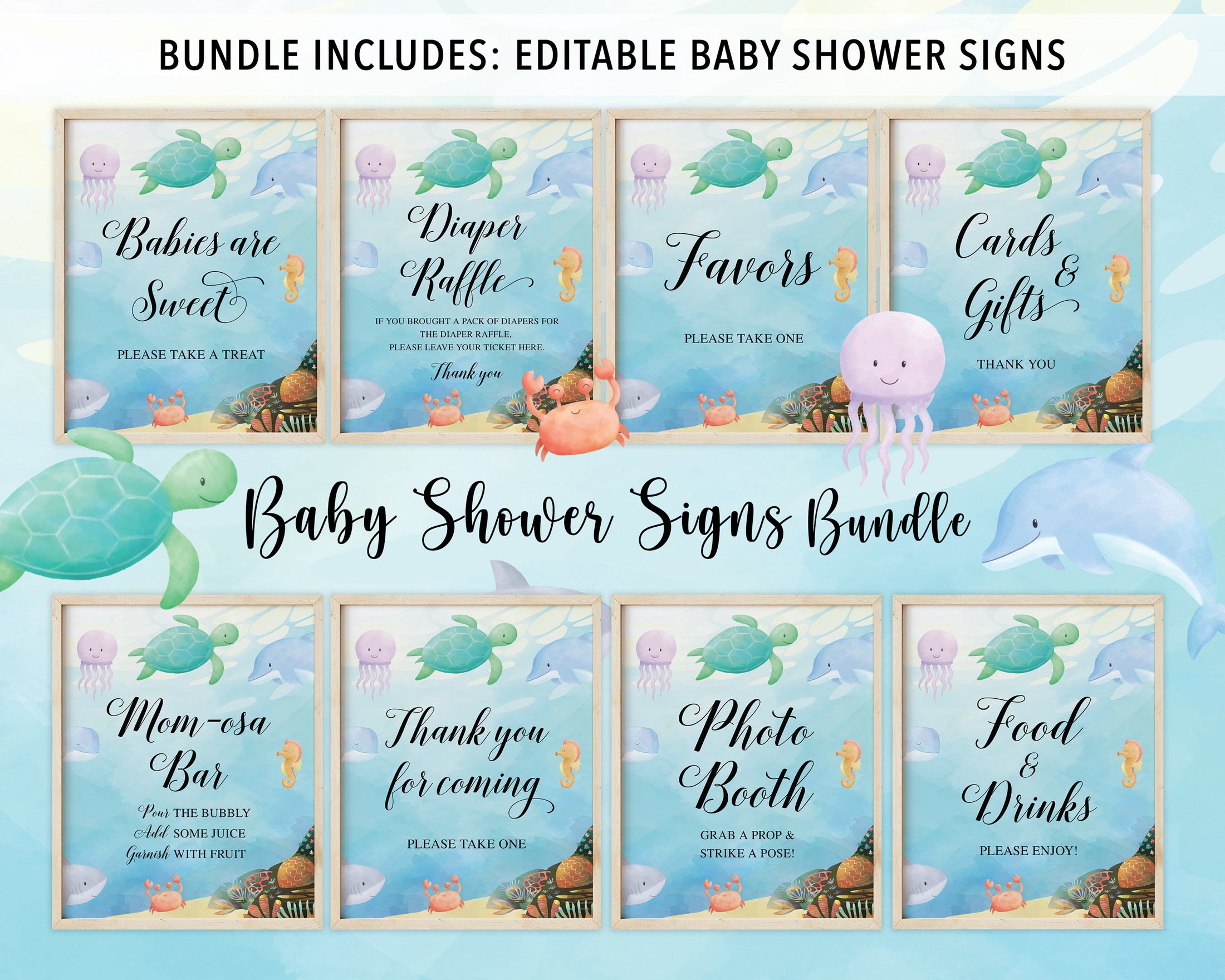 Complete Under the Sea Baby Shower Bundle