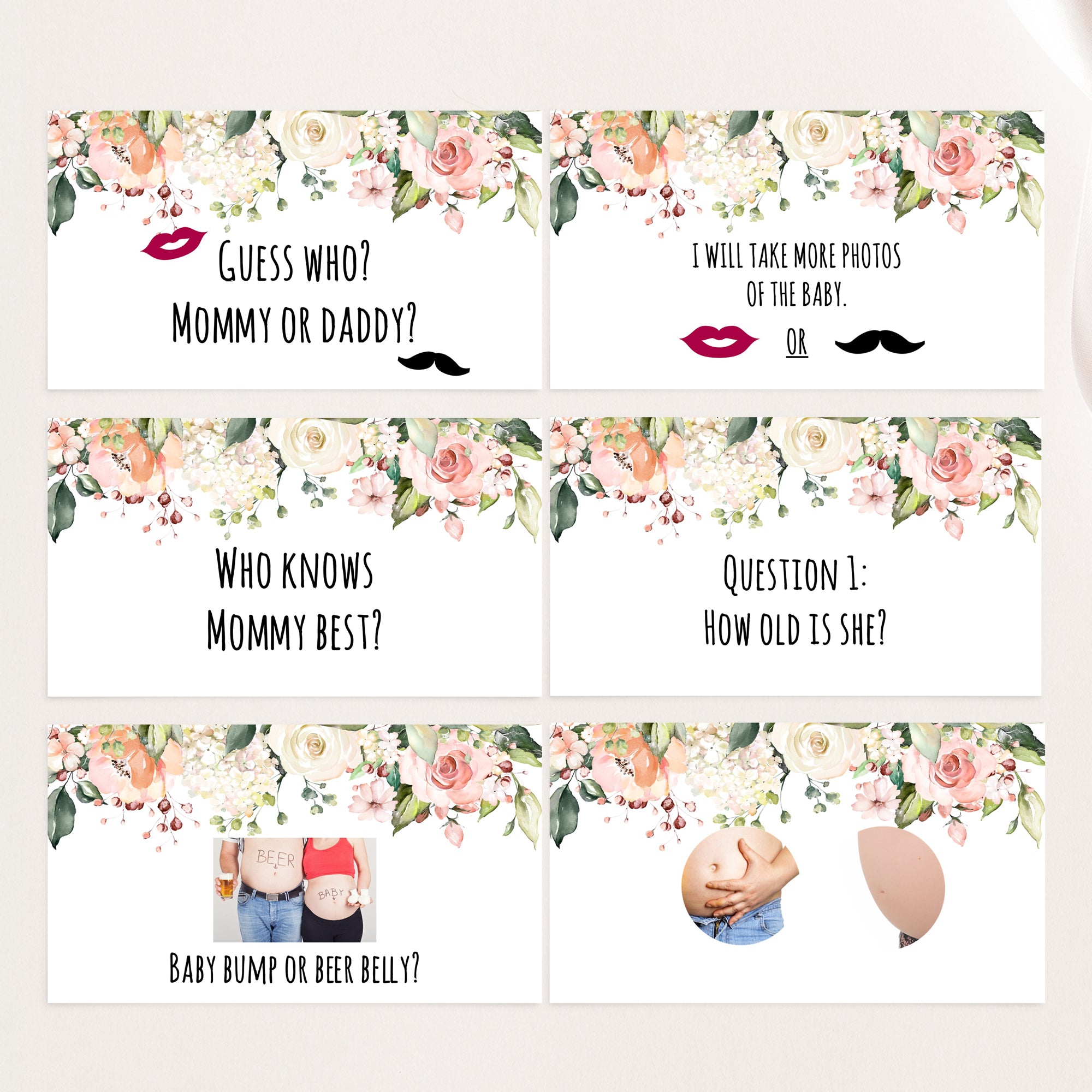 Garden Floral Virtual Baby Shower Games