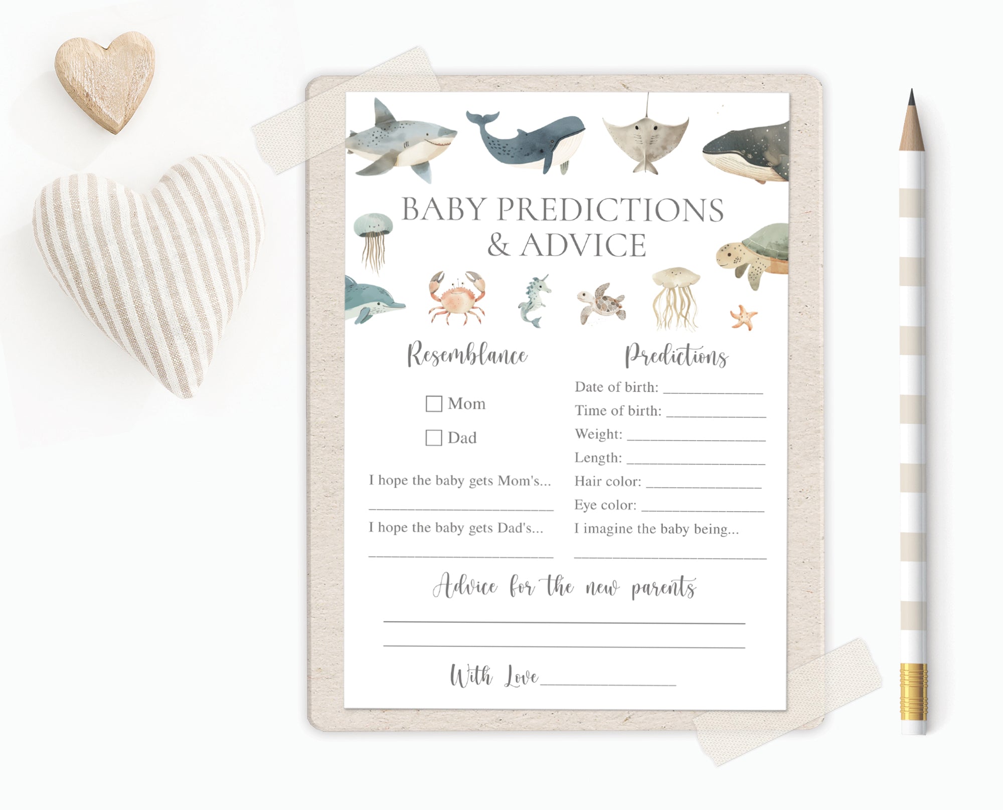 14 Sea Animals Baby Shower Games