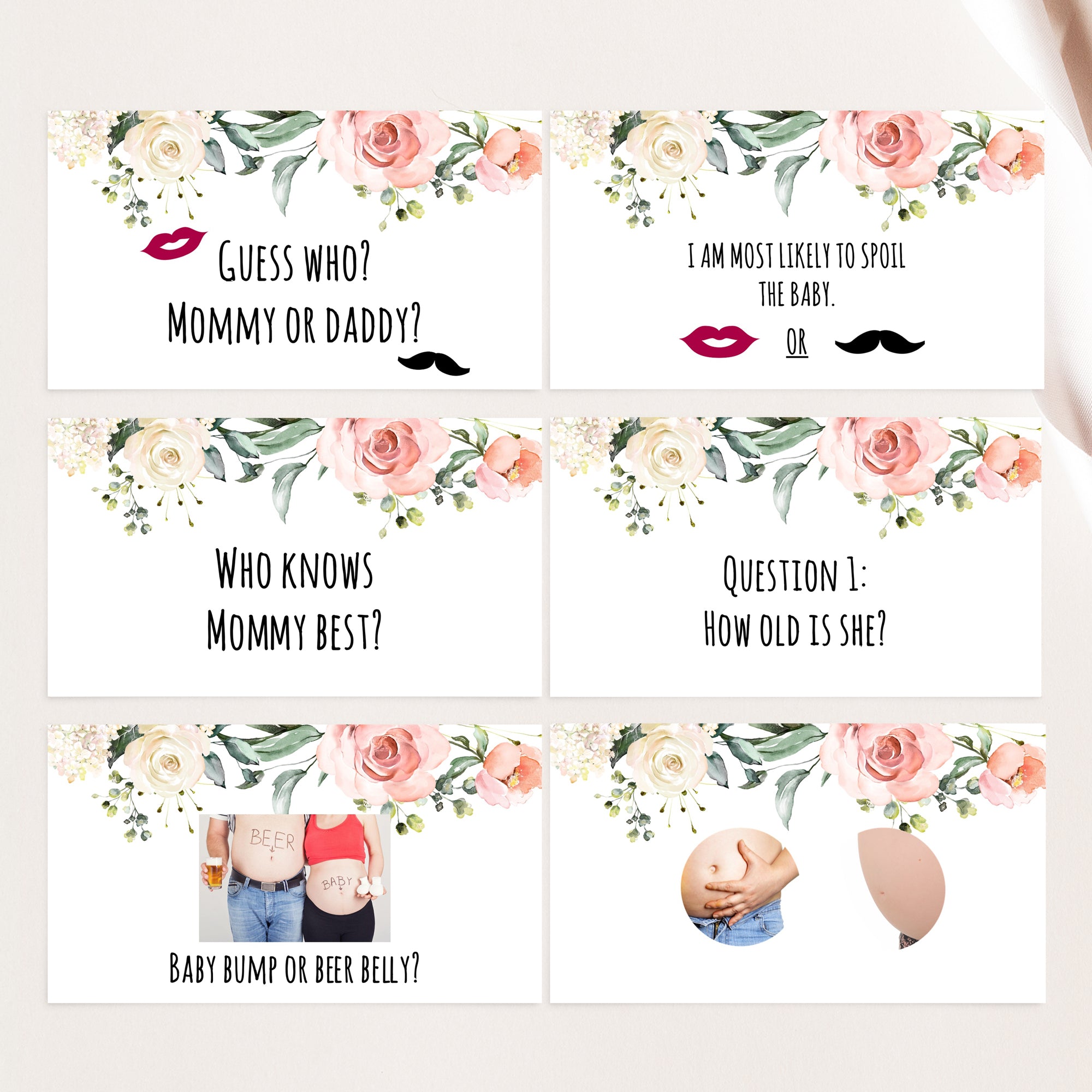 Floral Virtual Baby Shower Games