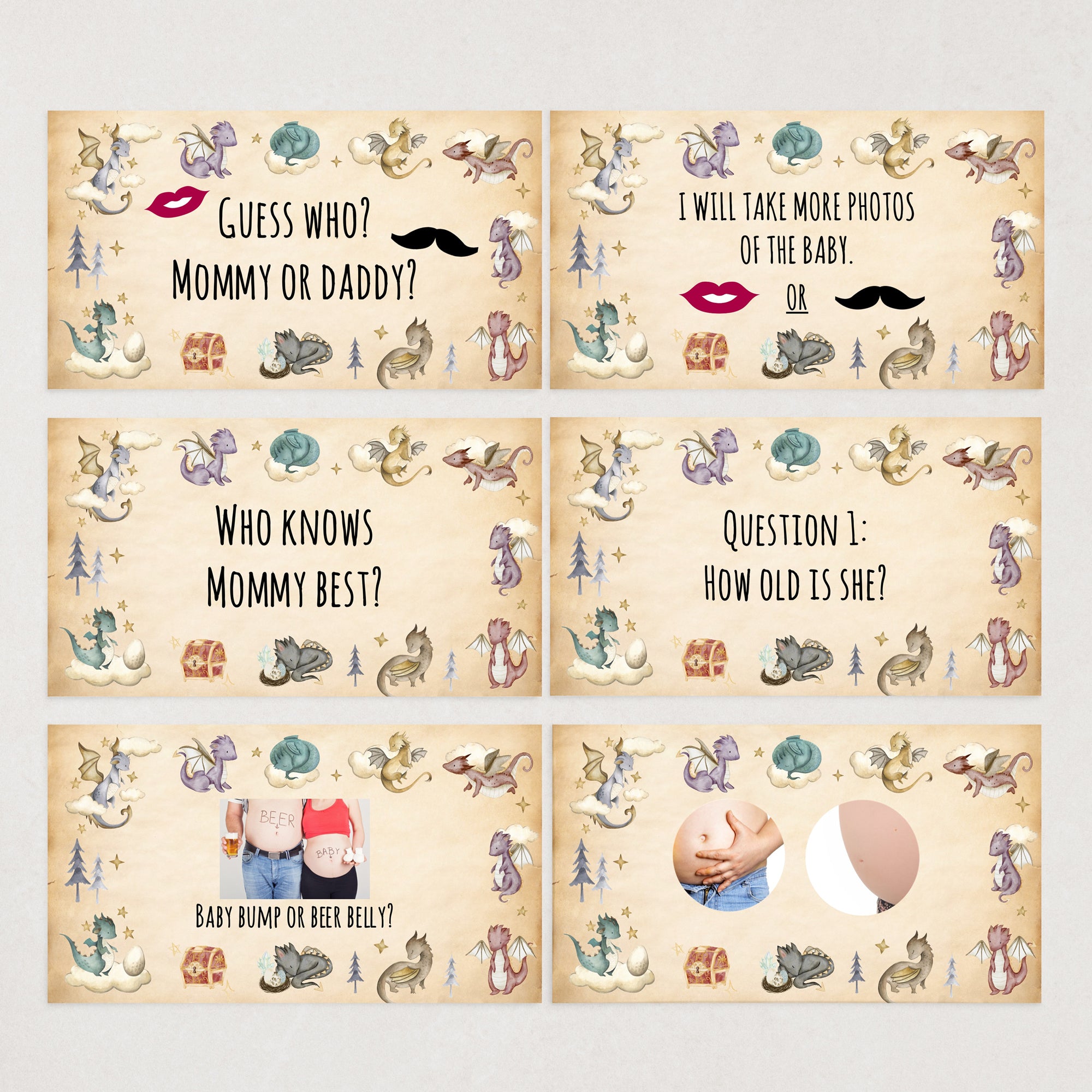 Dragon Virtual Baby Shower Games