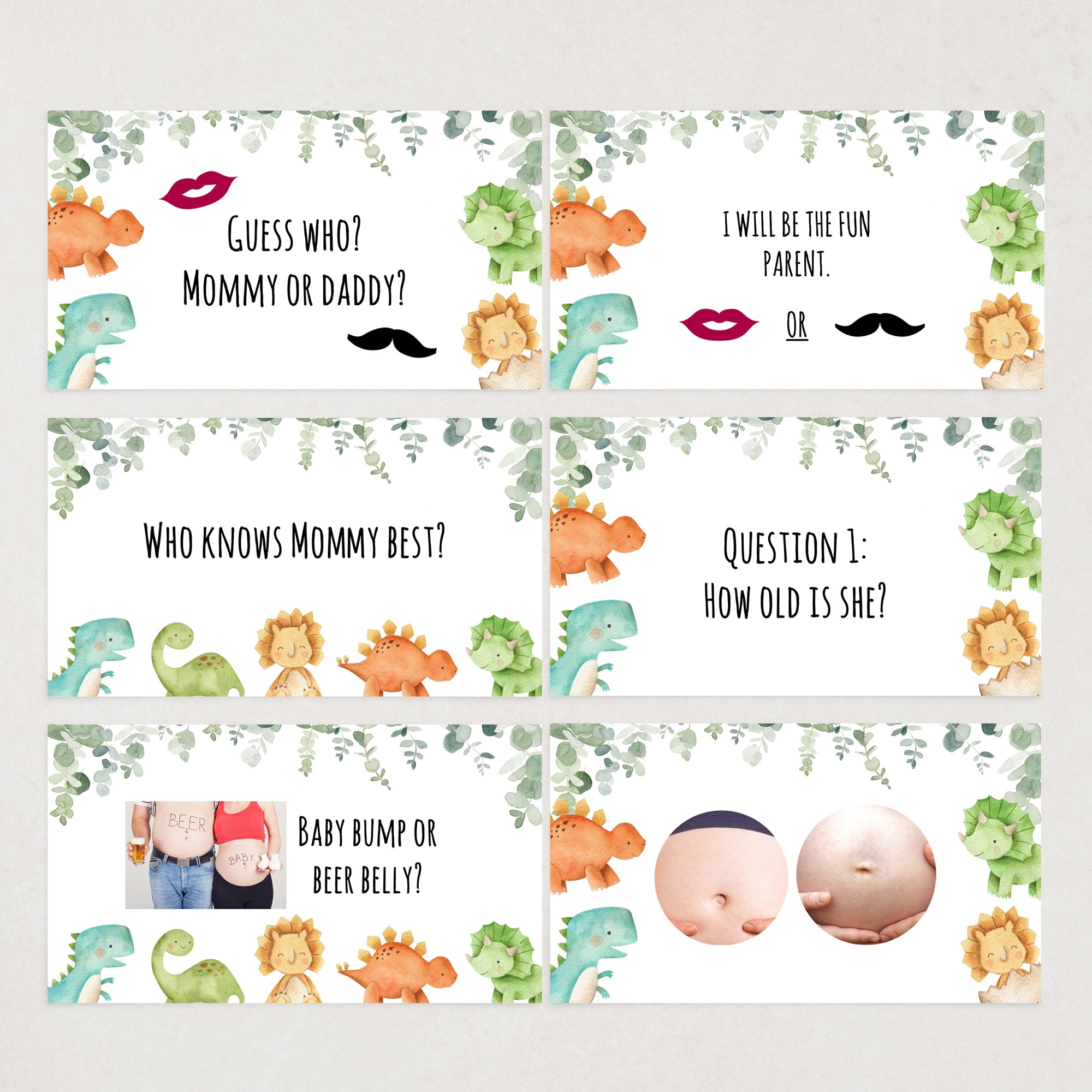Dinosaur Virtual Baby Shower Games