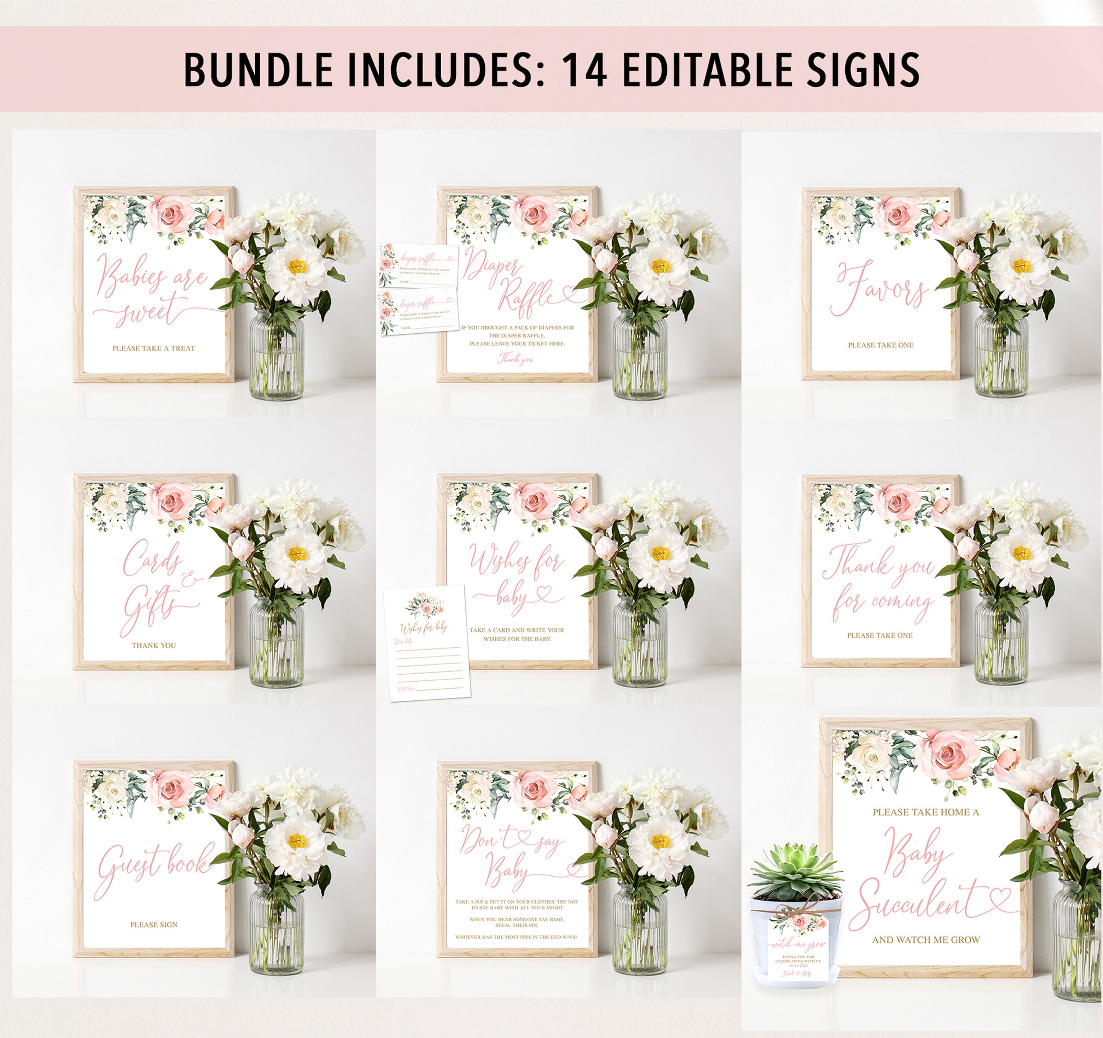 Complete Floral Baby Shower Bundle