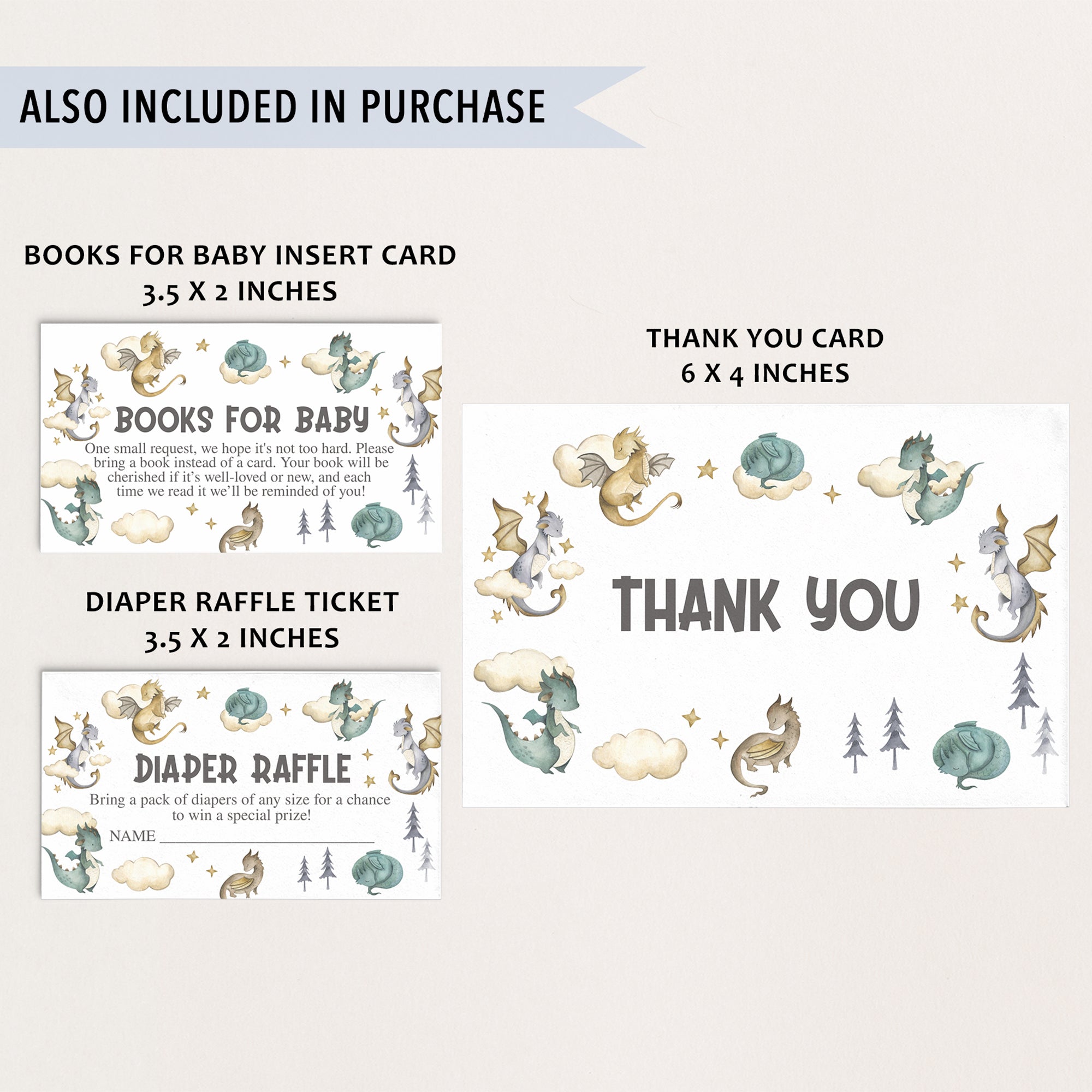 Dragon Baby Shower Invite & Games