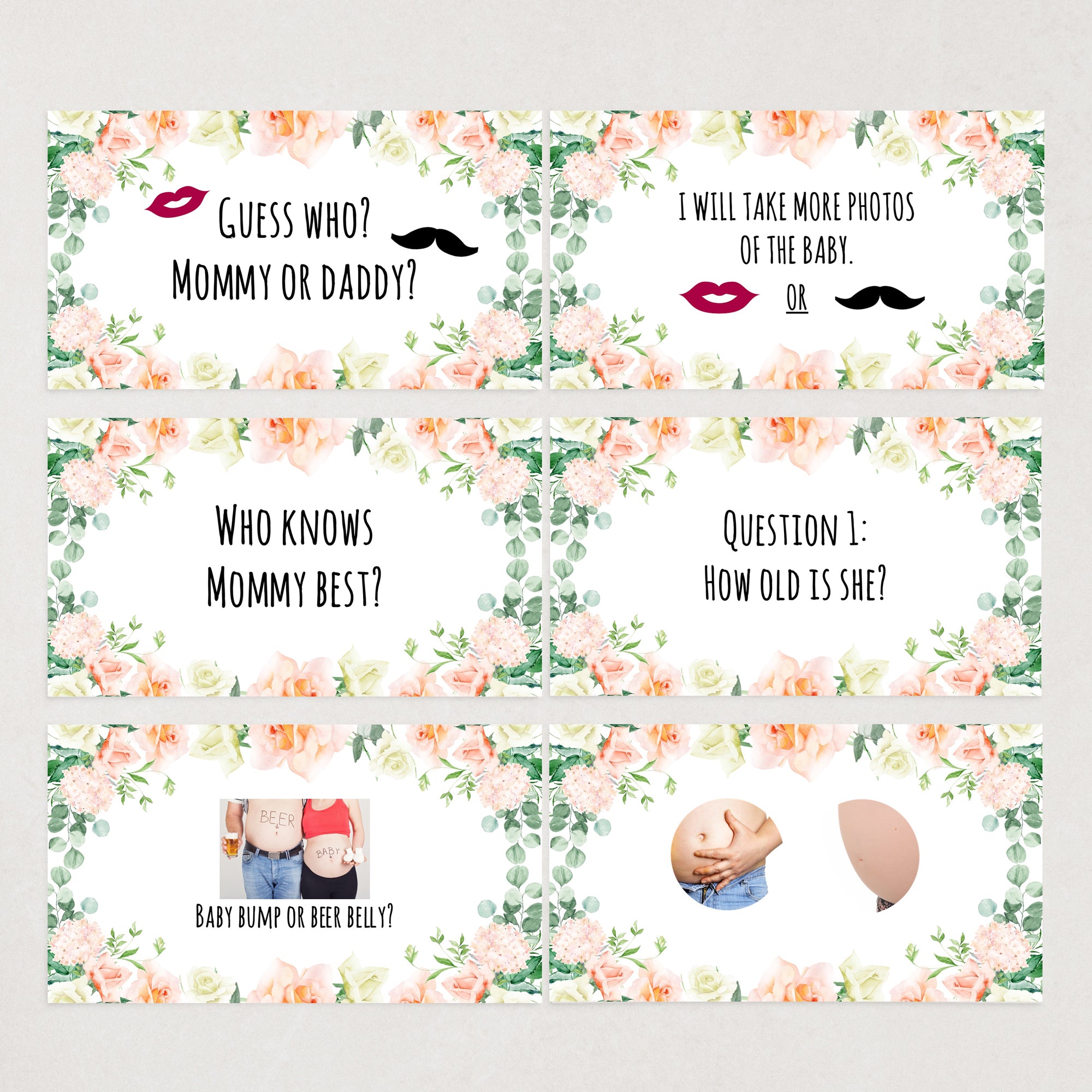 Baby Floral Virtual Baby Shower Games