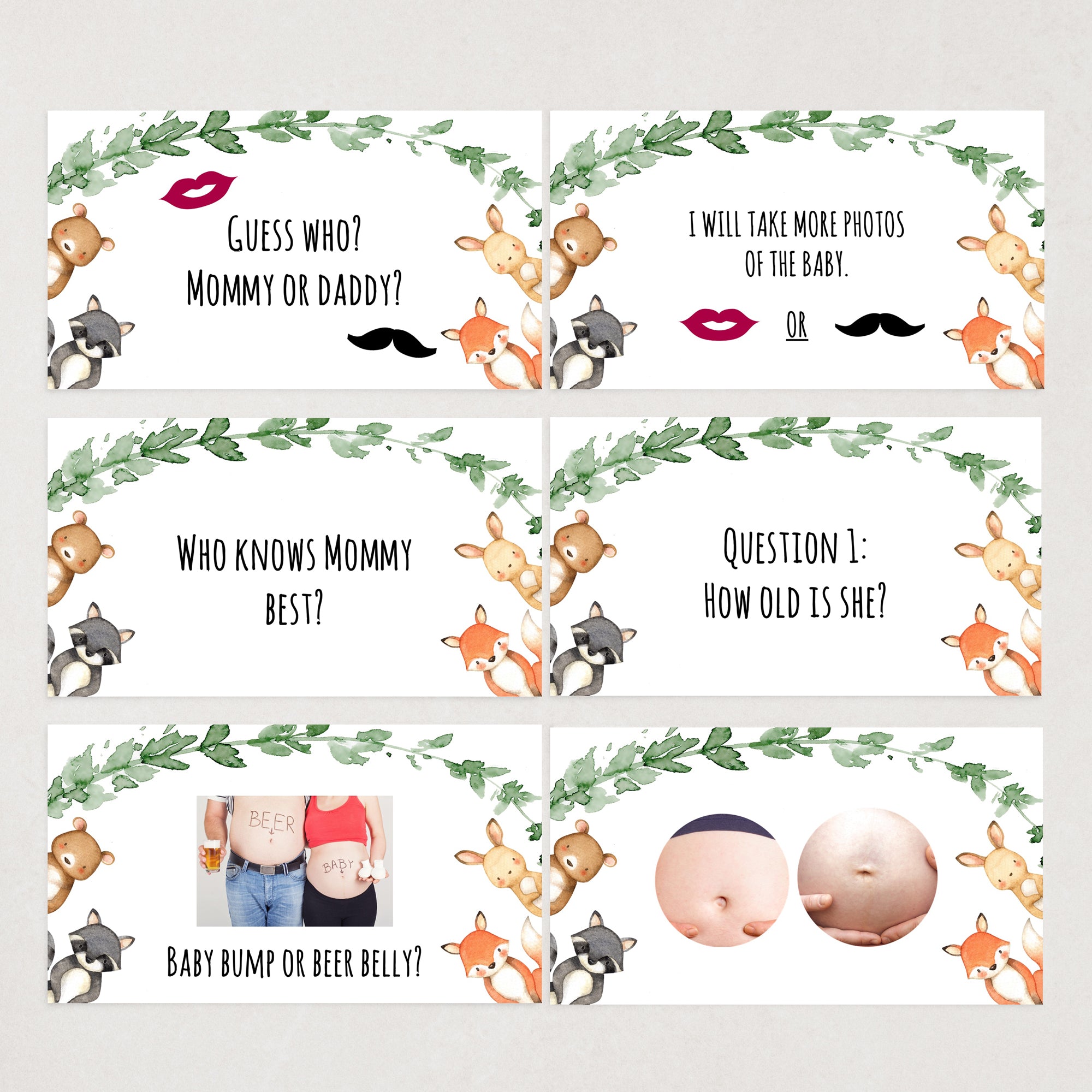 Woodland Animals Baby Shower Games
