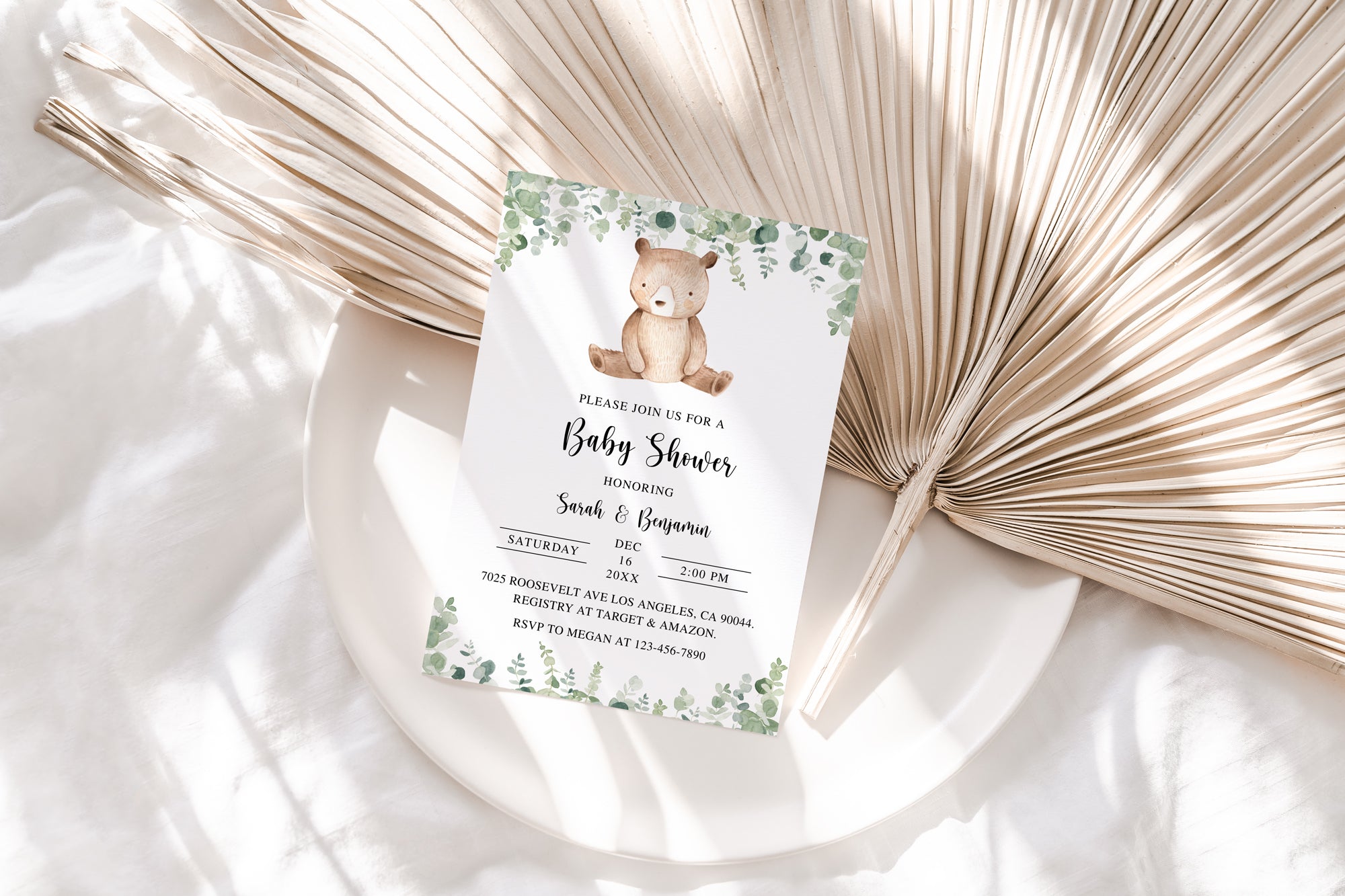 Bear Baby Shower Invite