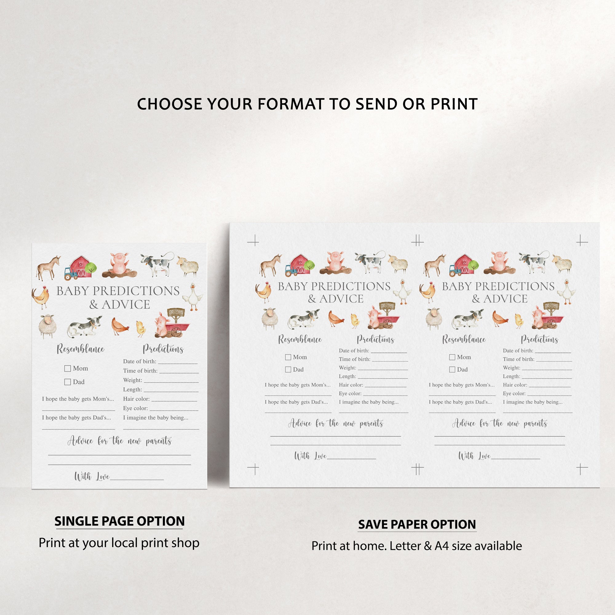 14 Farm Animals Baby Shower Games