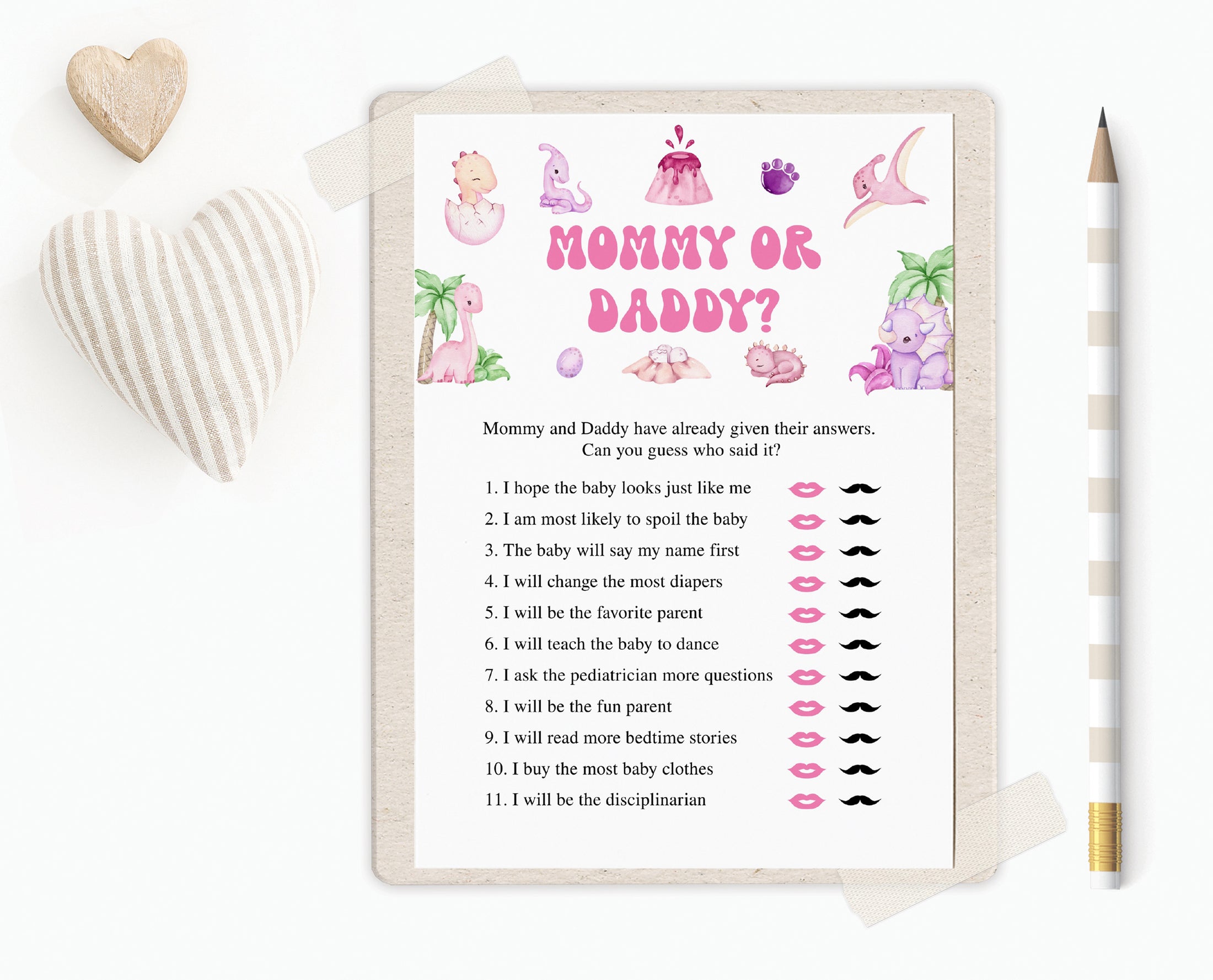 14 Girl Dinosaurs Baby Shower Games