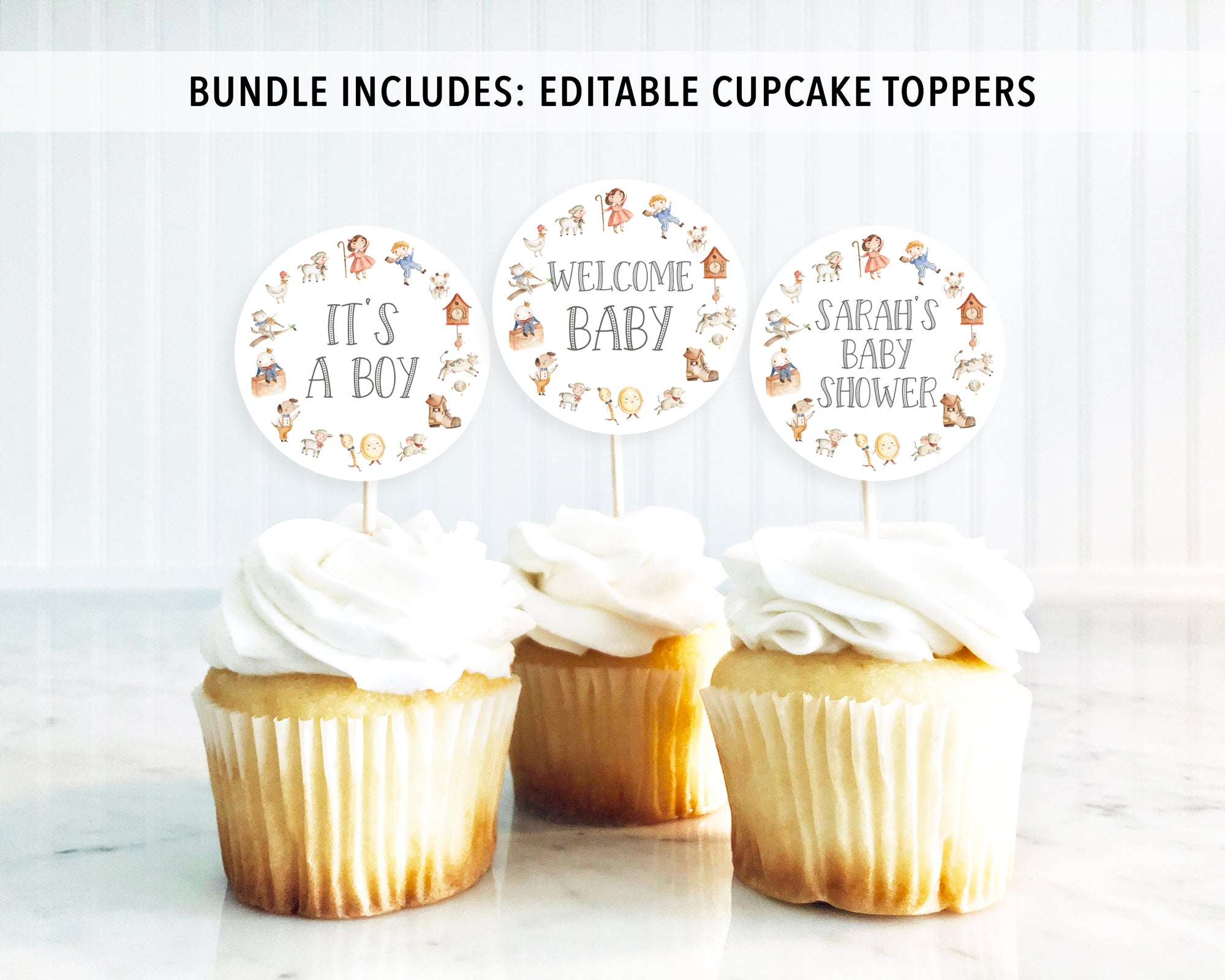 Complete Nursery Rhyme Baby Shower Bundle