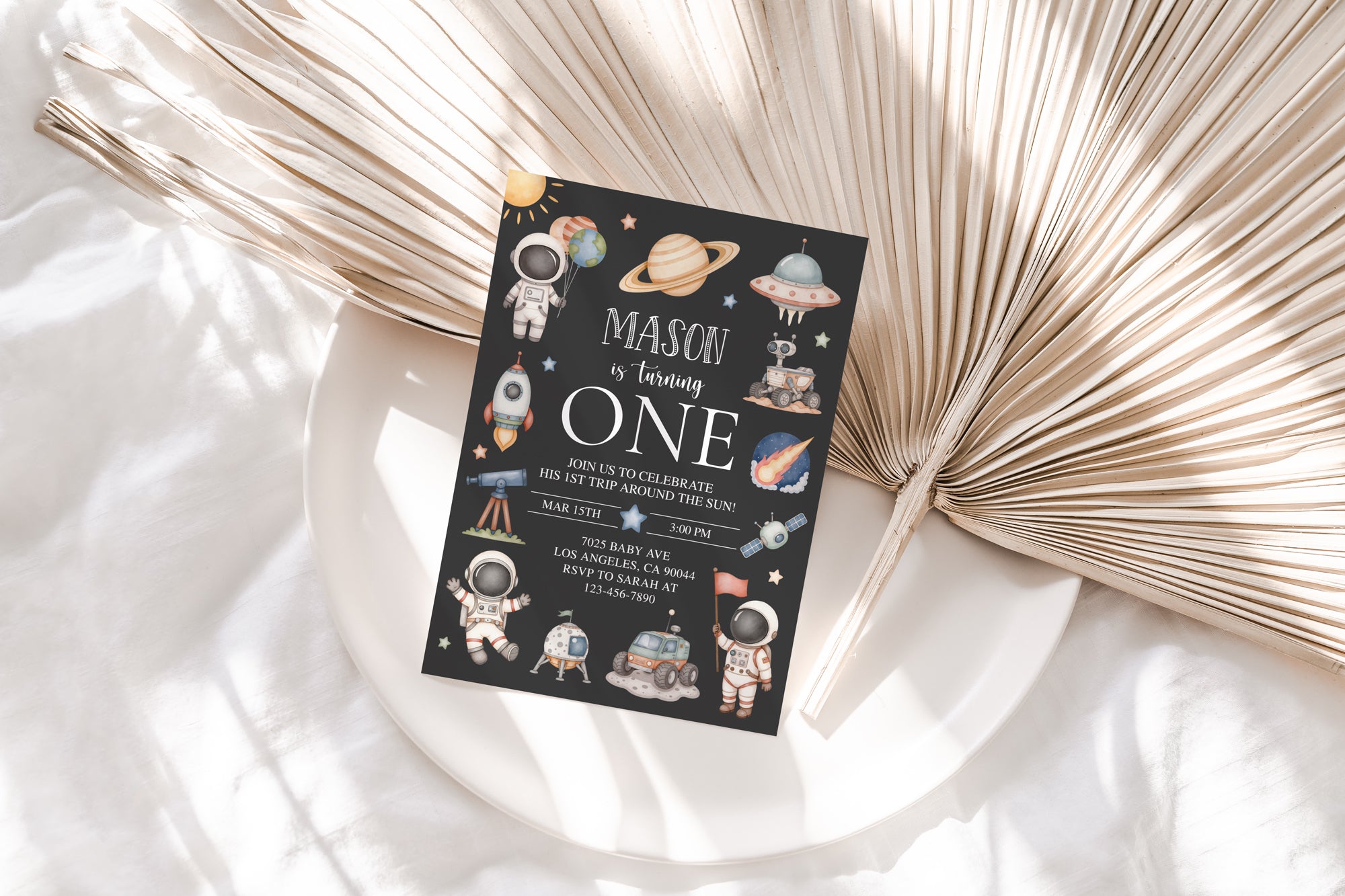 Astronaut Birthday Invite