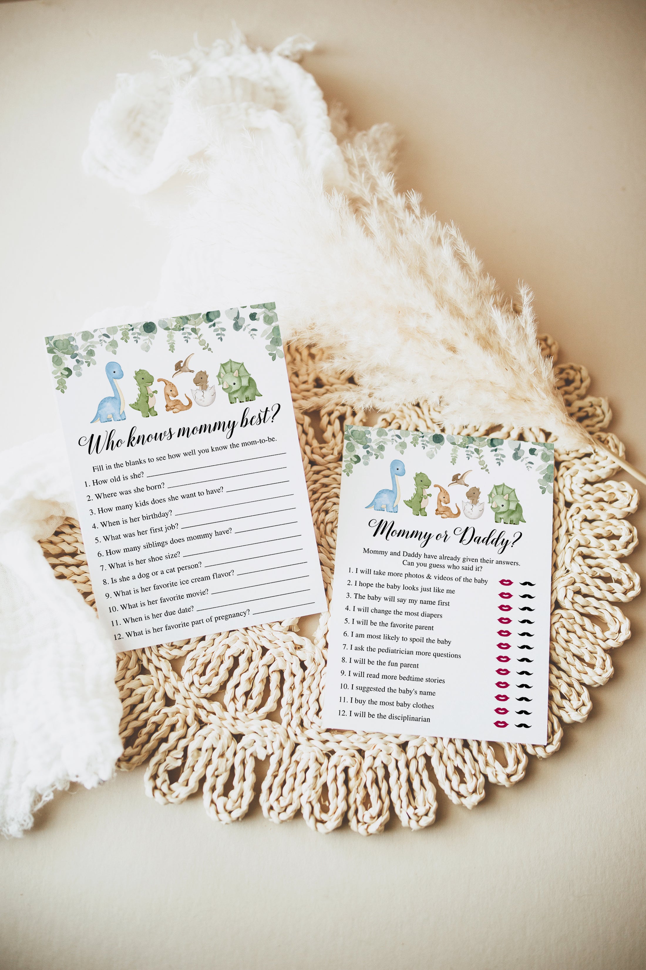 14 Cute Dinosaurs Baby Shower Games