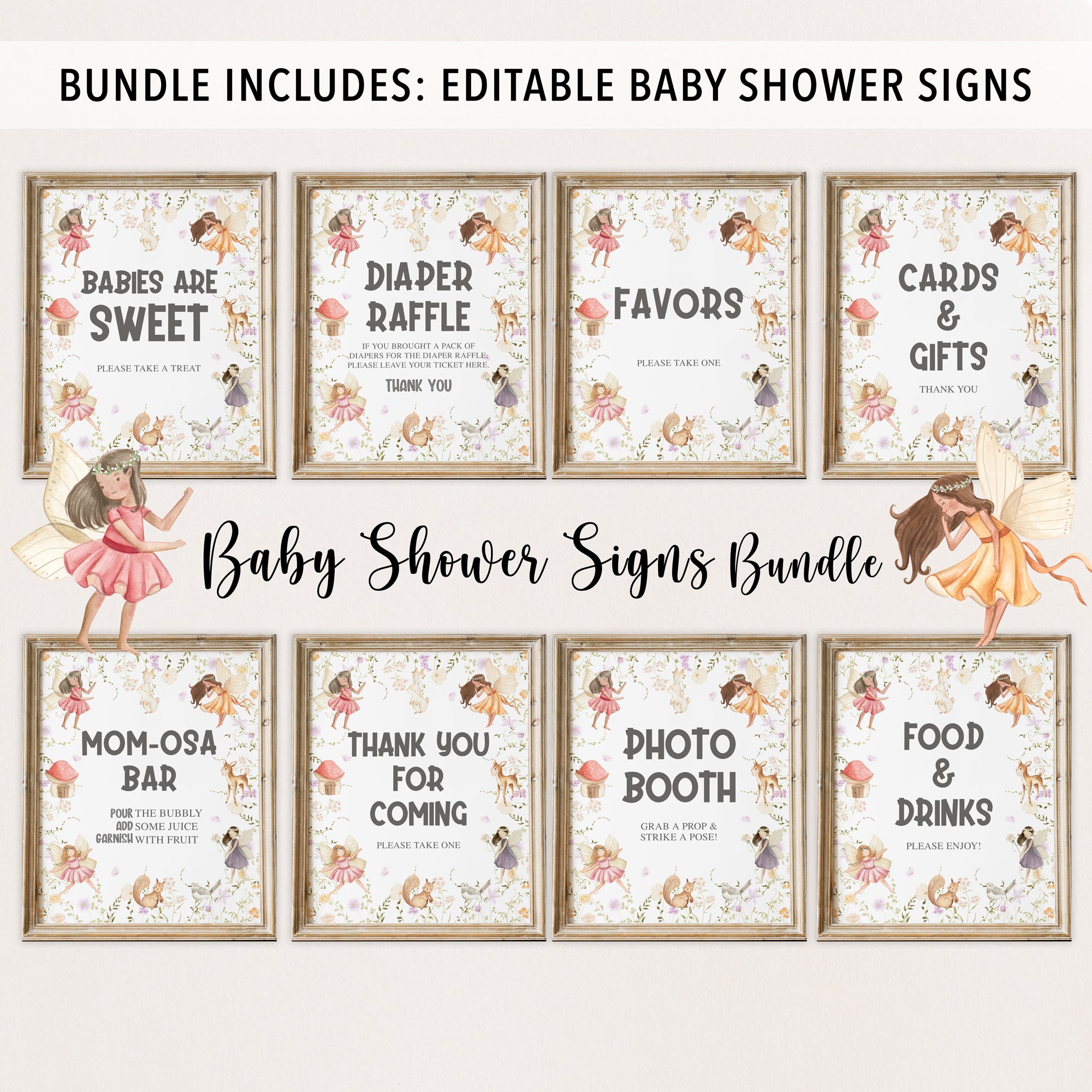 Complete Fairy Baby Shower Bundle
