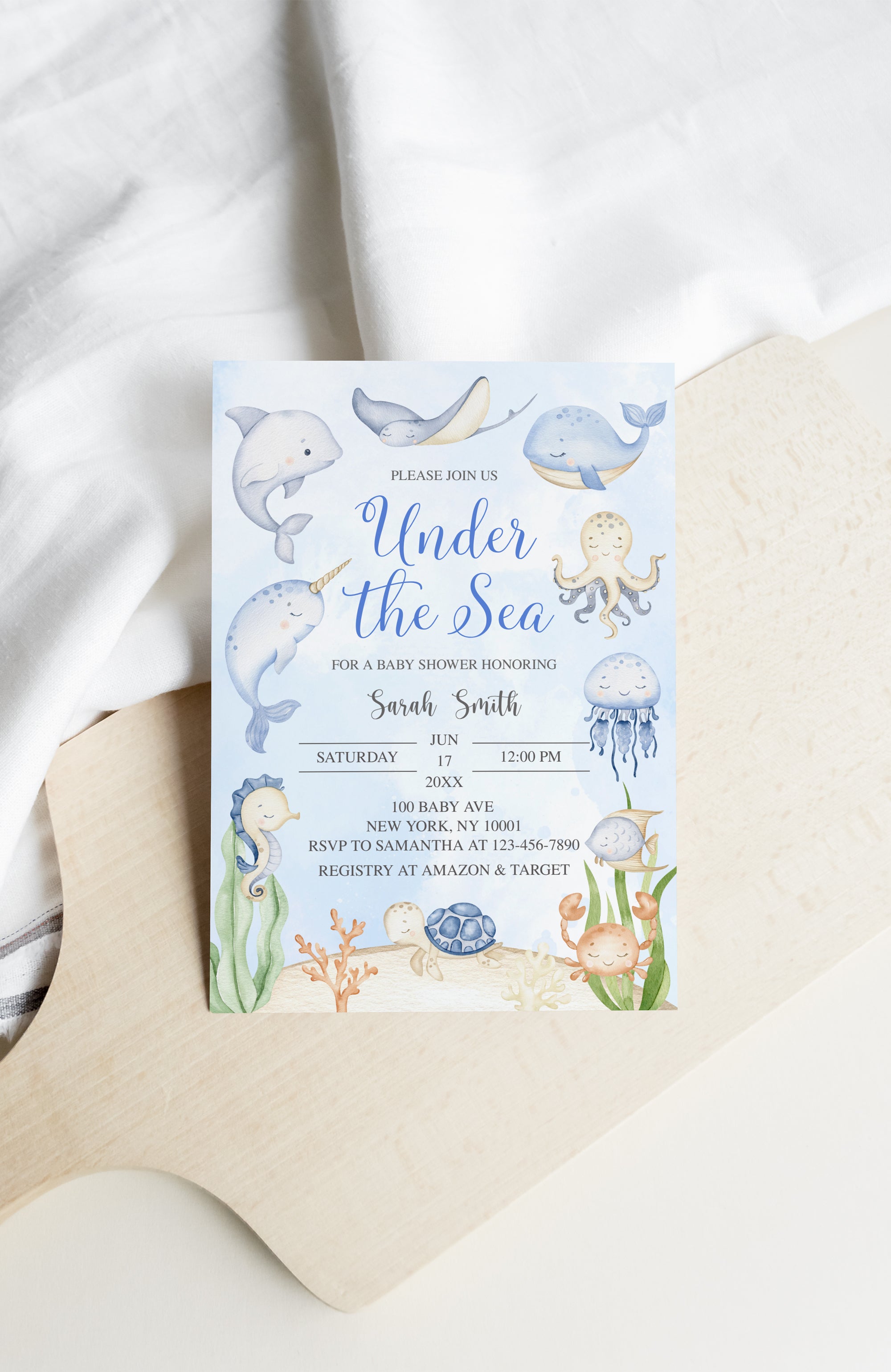 Sea Baby Shower Invite