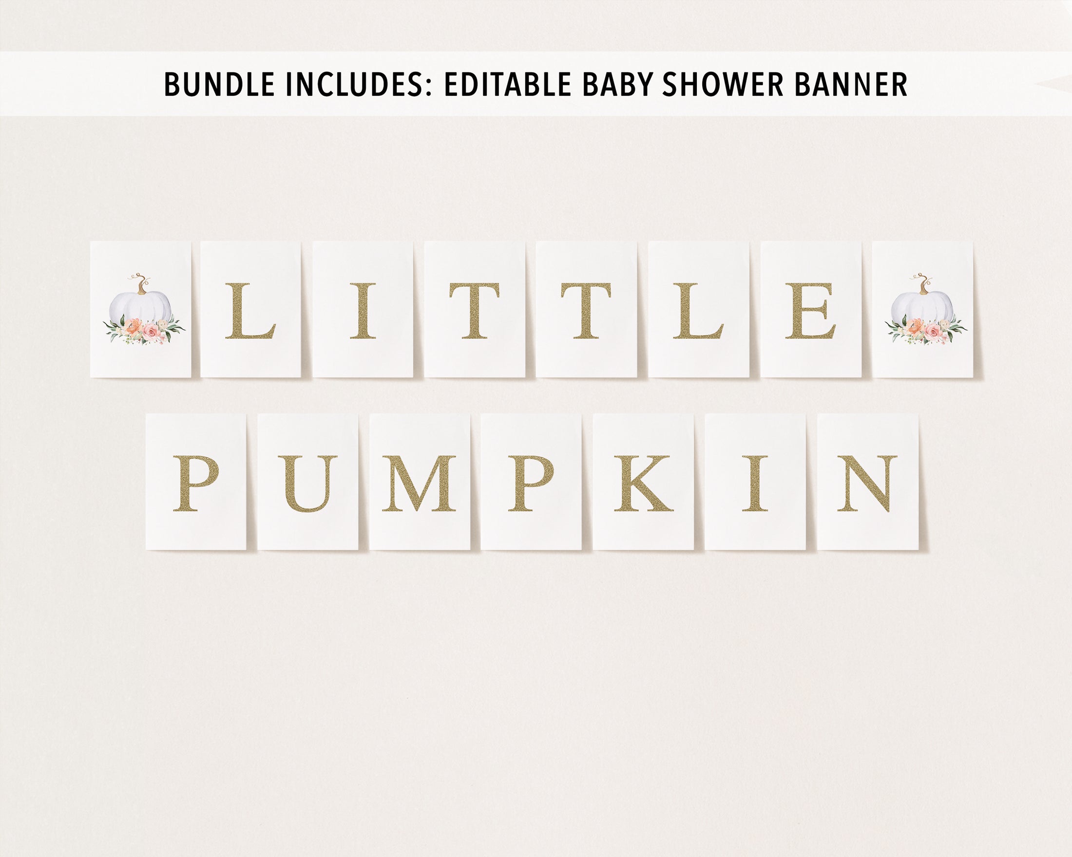 Complete Pumpkin Baby Shower Bundle