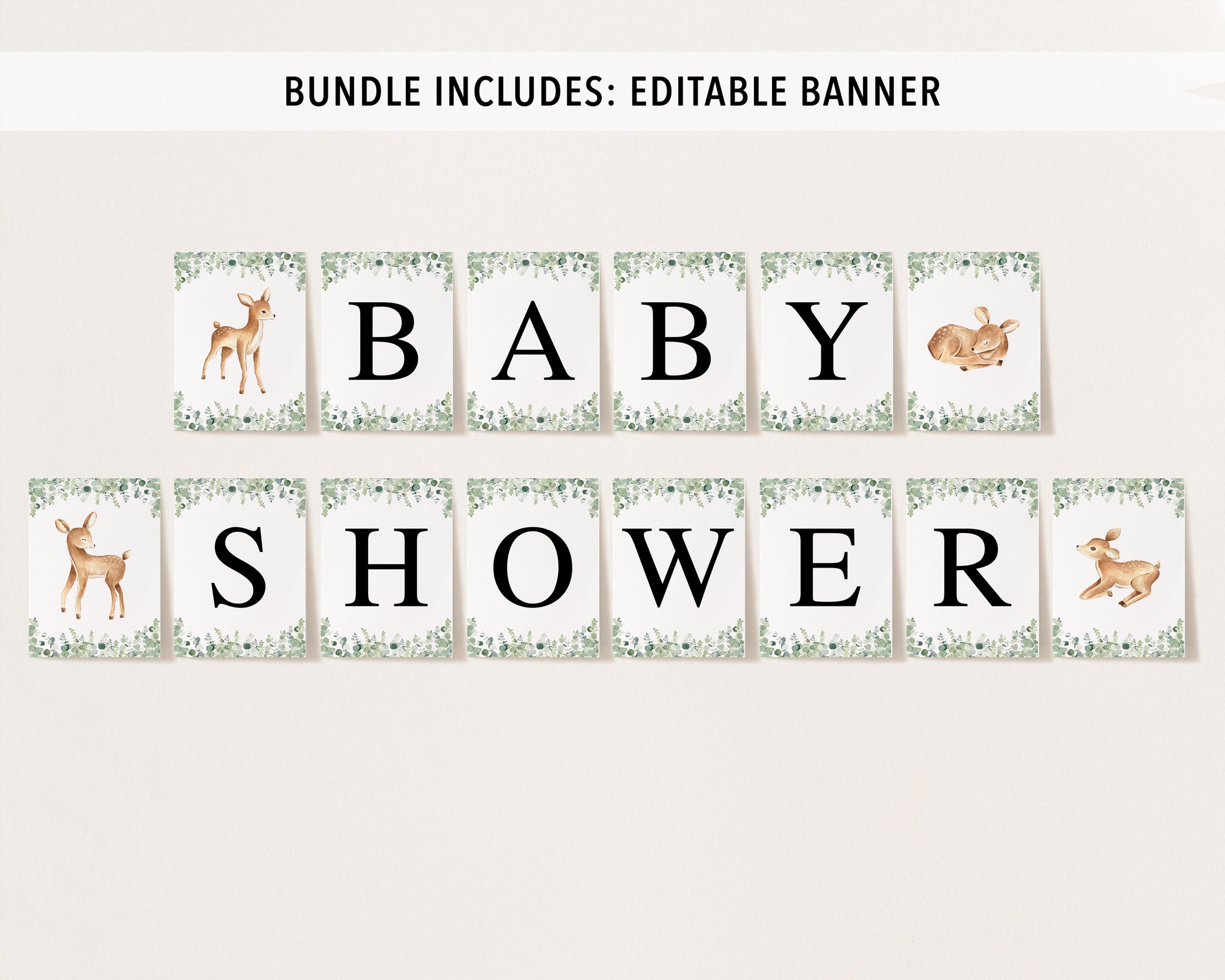 Complete Deer Baby Shower Bundle