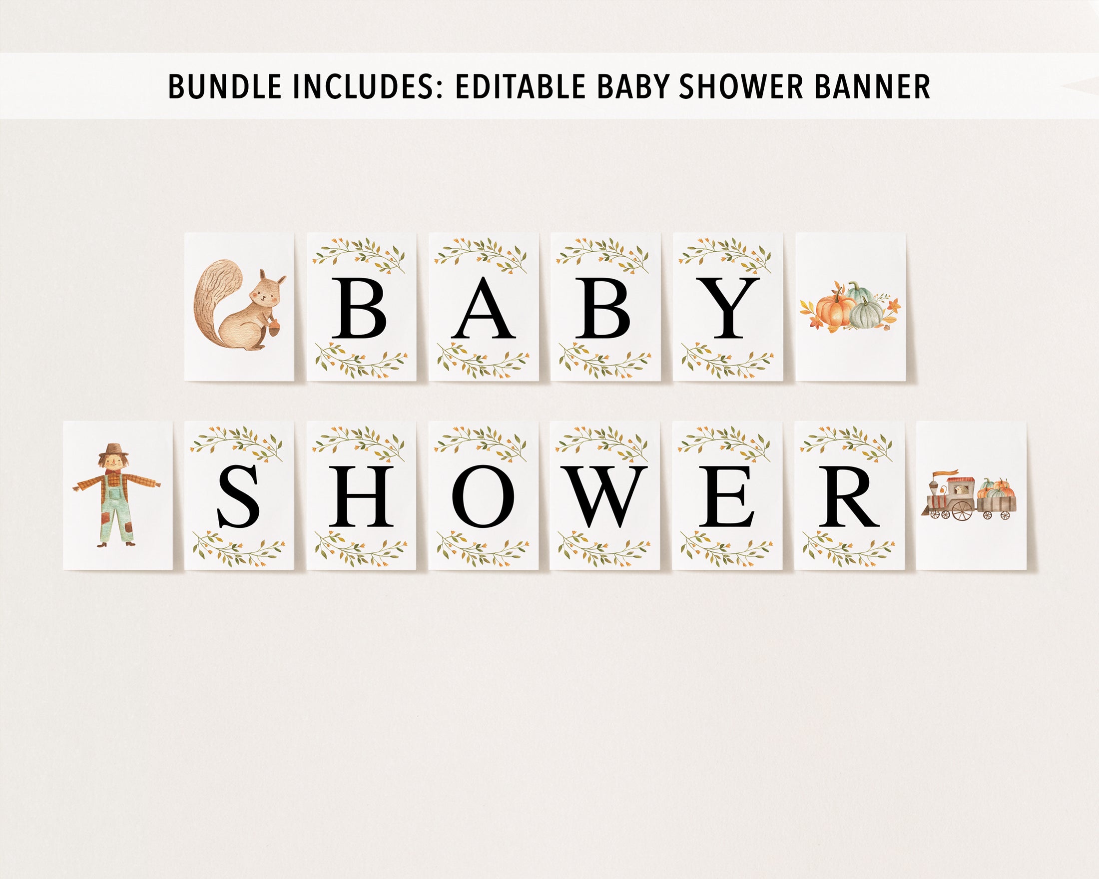 Complete Pumpkin Baby Shower Bundle