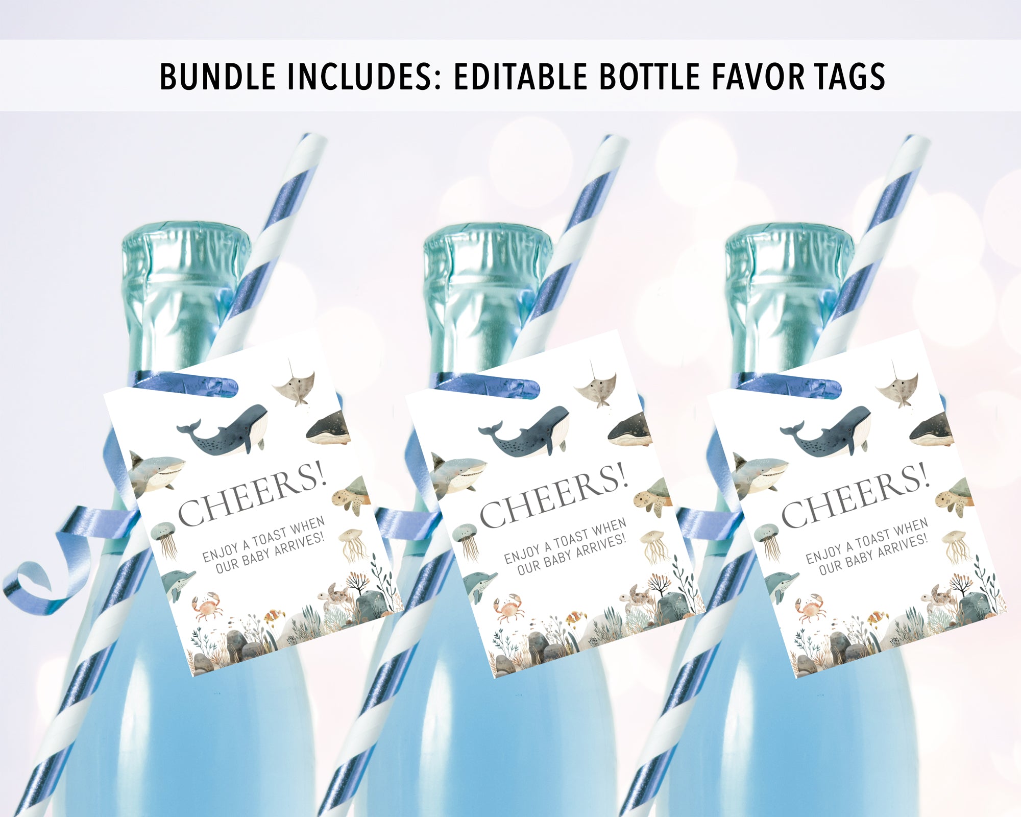 Complete Sea Animals Baby Shower Bundle