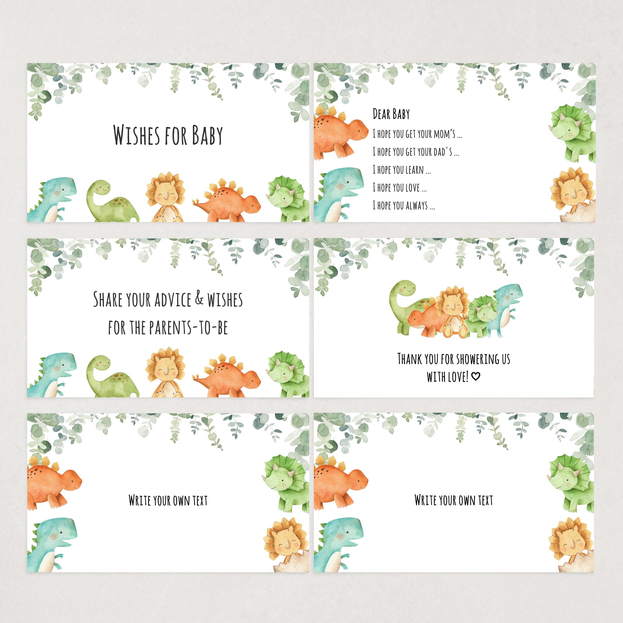 Dinosaur Virtual Baby Shower Games