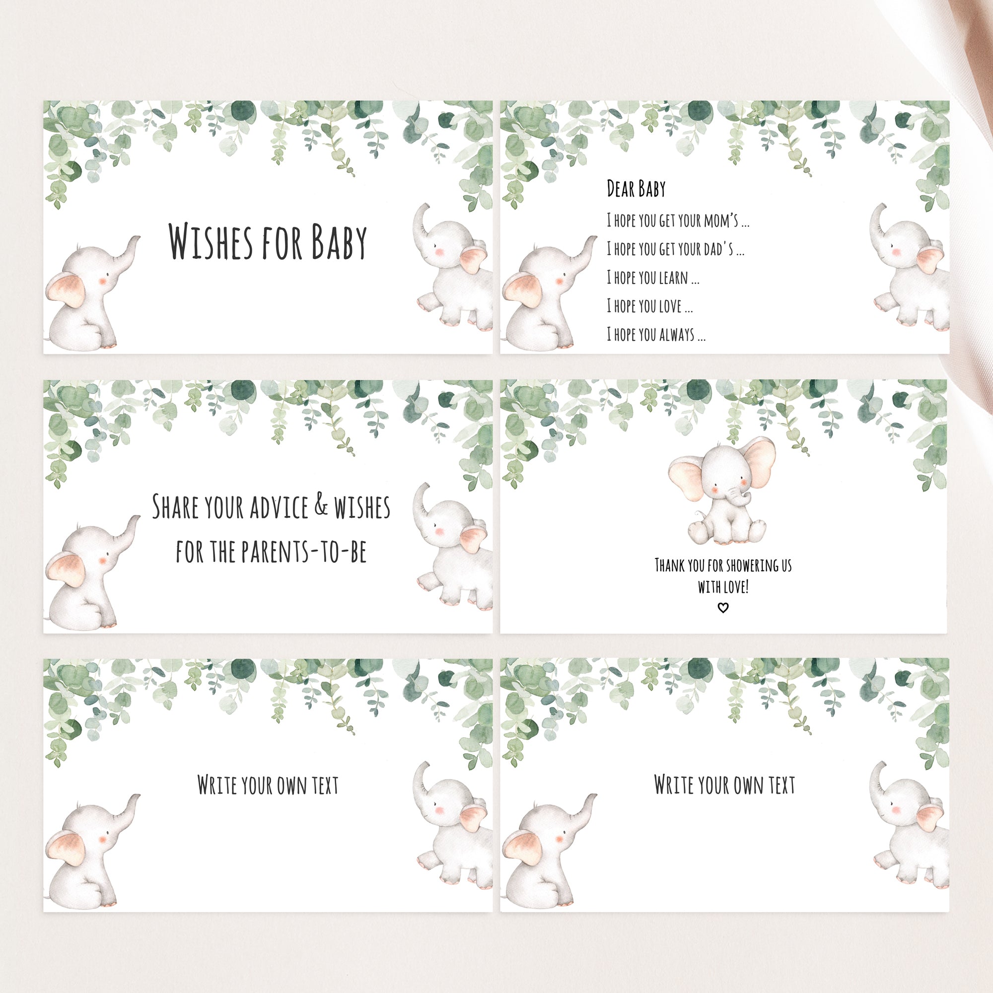 Elephant Virtual Baby Shower Games