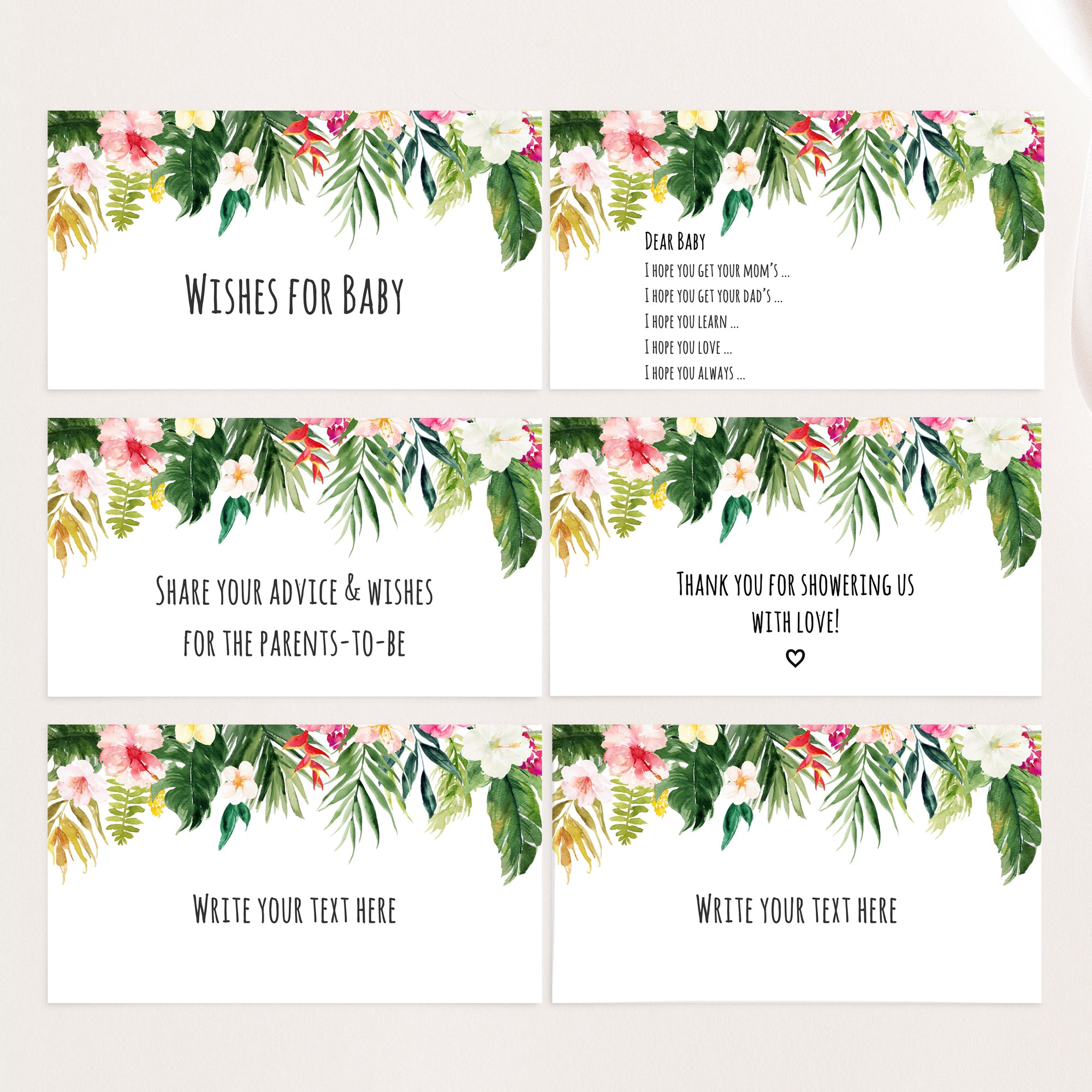 Tropical Virtual Baby Shower Games