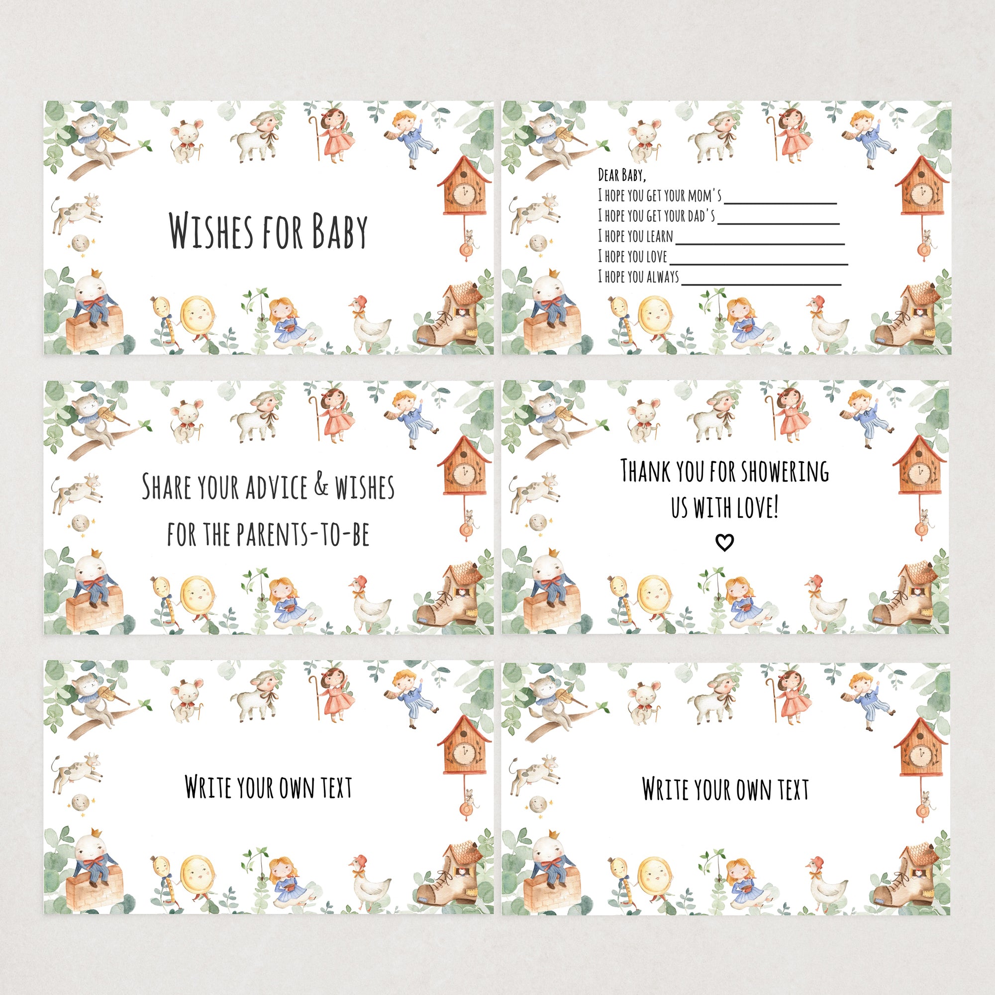 Nursery Rhyme Virtual Baby Shower Games