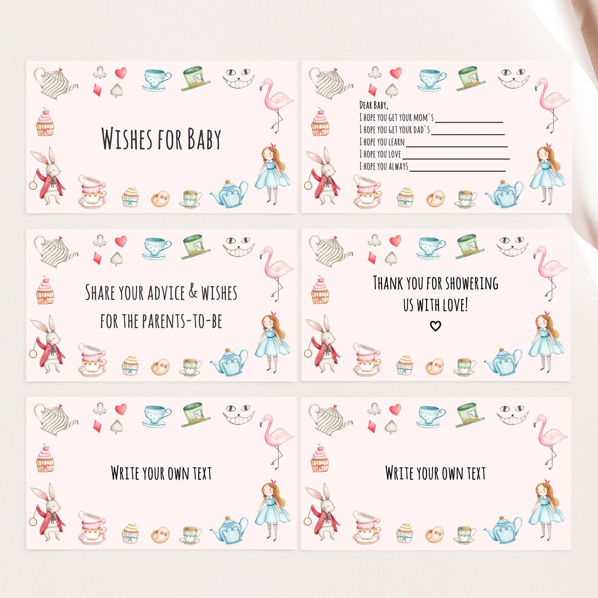 Alice in Wonderland Virtual Baby Shower Games