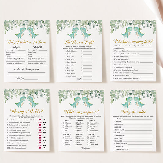 14 Twin Trex Baby Shower Games