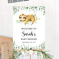 Load image into Gallery viewer, Sloth Baby Shower Welcome Sign
