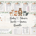 Load image into Gallery viewer, Woodland Baby Shower Invite & Games
