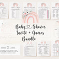 Load image into Gallery viewer, Rainbow Baby Shower Invite & Games
