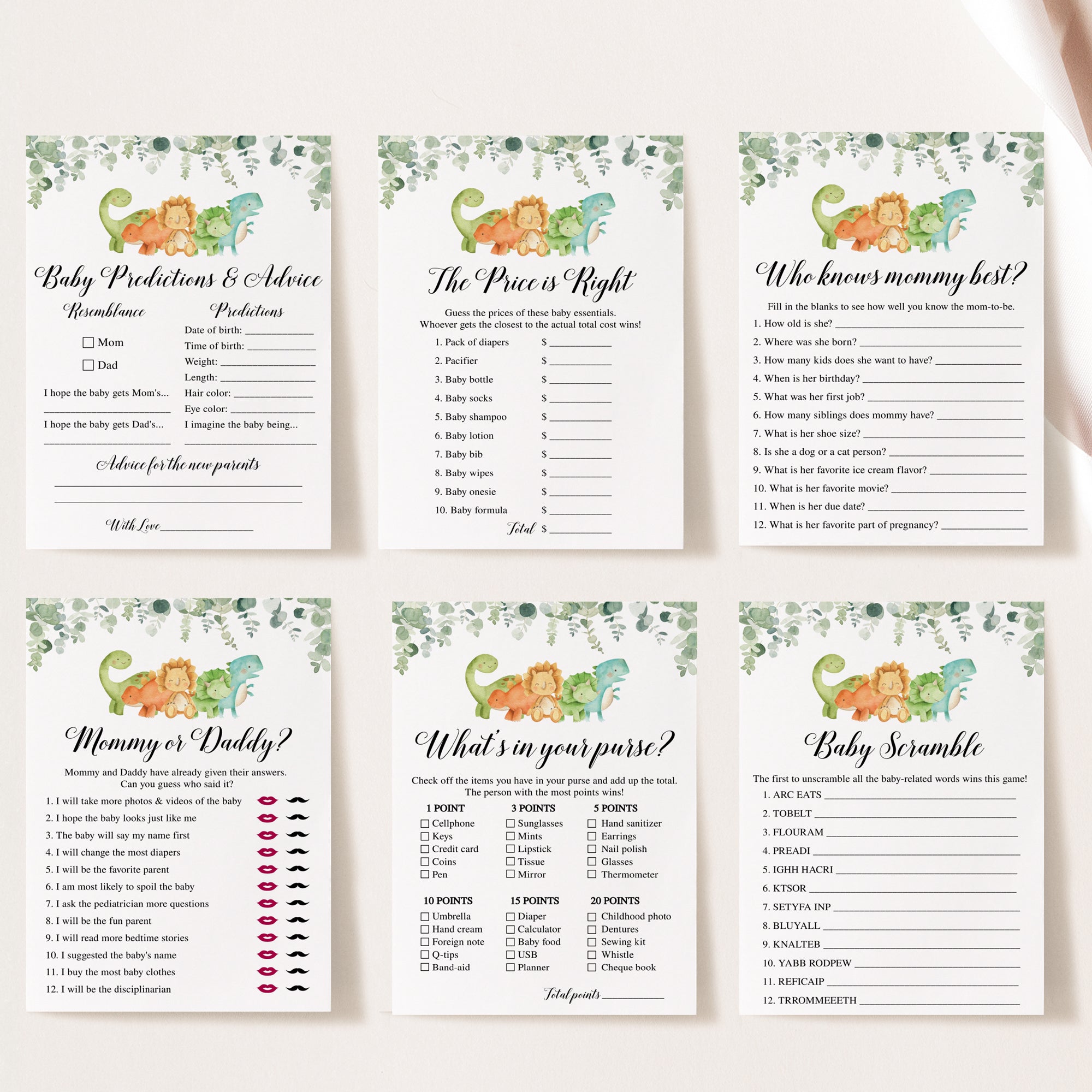 14 Dinosaur Baby Shower Games