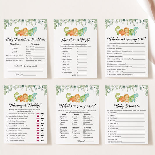 14 Dinosaur Baby Shower Games