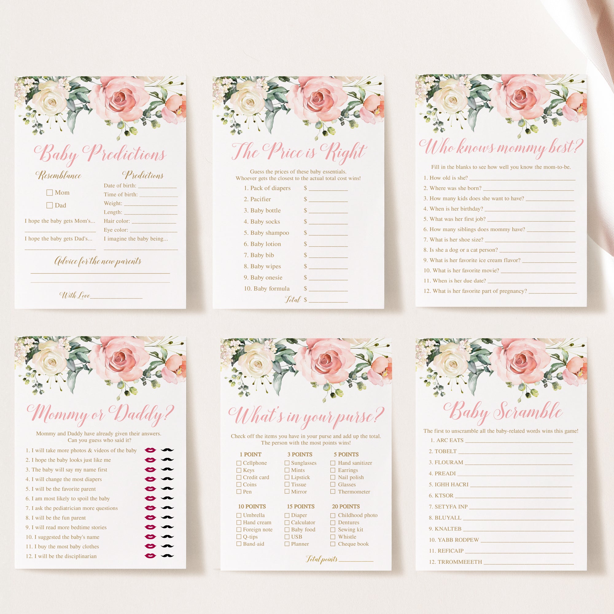 14 Floral Baby Shower Games