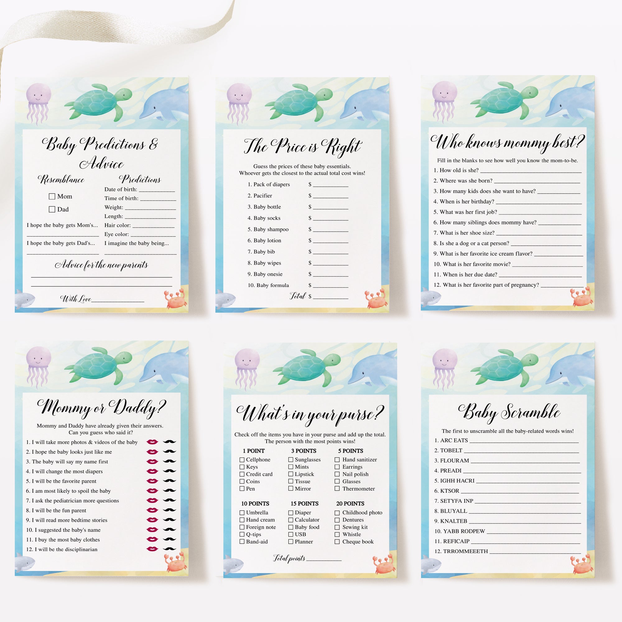 14 Under the Sea Baby Shower Games