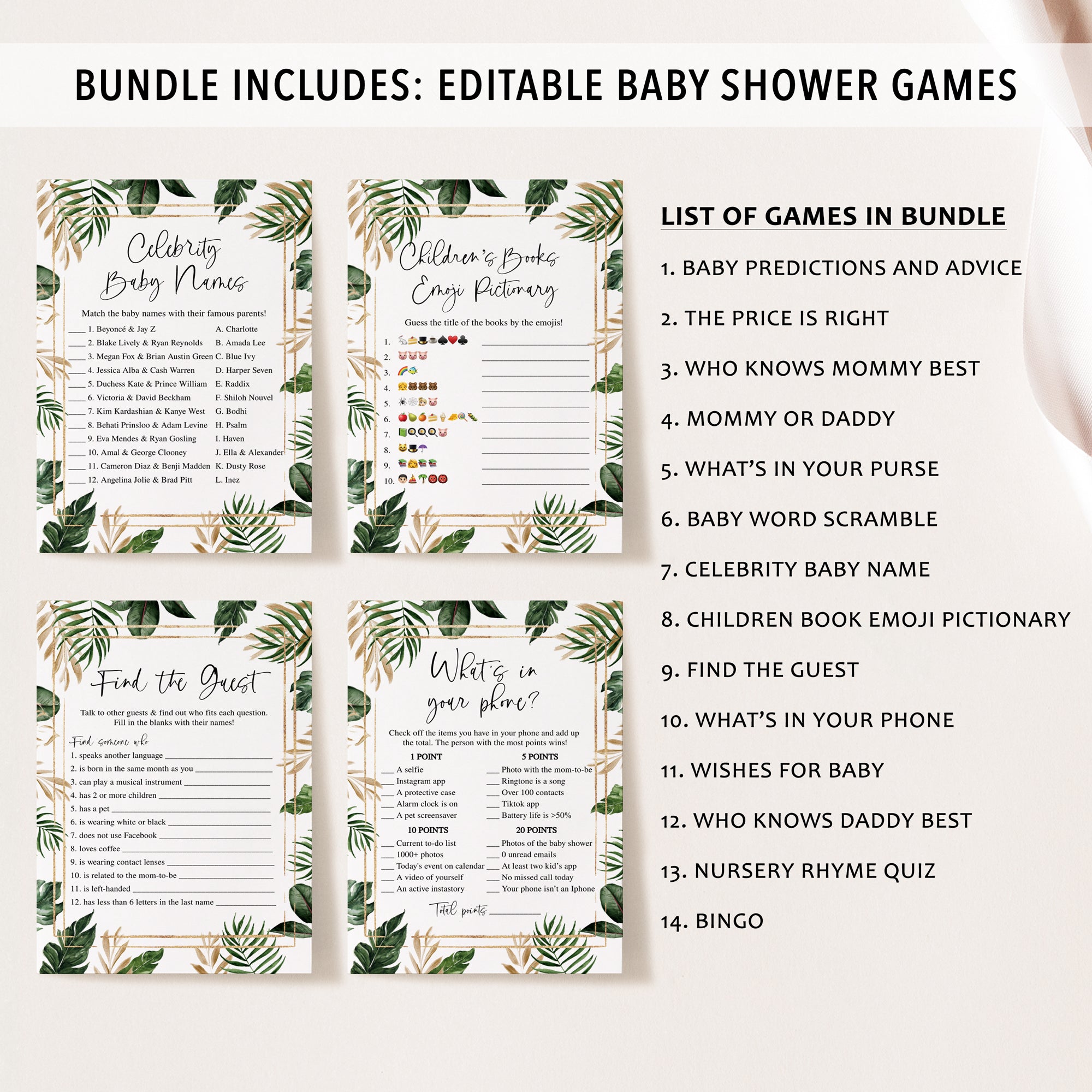 14 Tropical Baby Shower Games