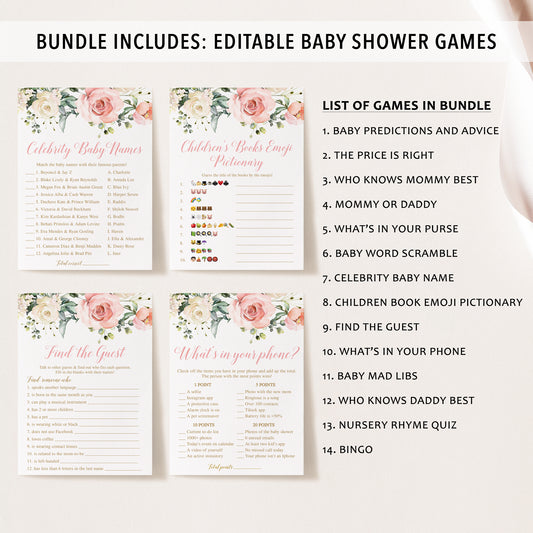 14 Floral Baby Shower Games