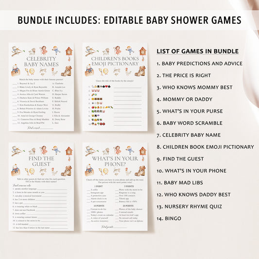 14 Nursery Rhyme Baby Shower Games