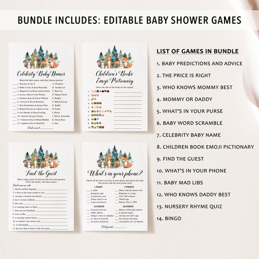 14 Winter Woodland Baby Shower Games