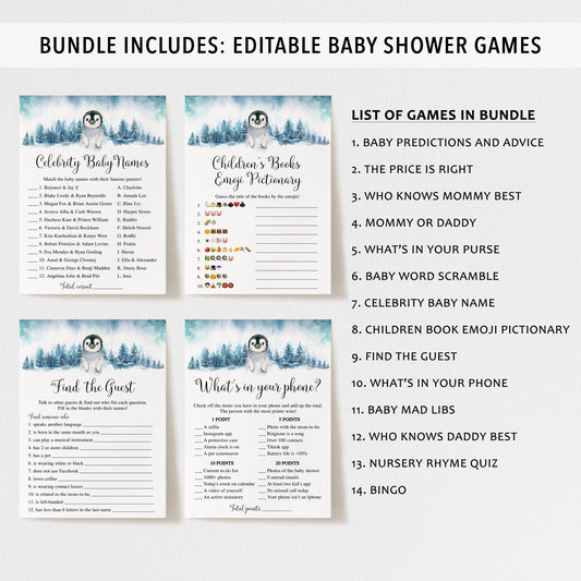 14 Penguin Baby Shower Games