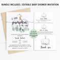 Load image into Gallery viewer, Complete Greenery Pumpkin Baby Shower Bundle
