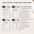 Load image into Gallery viewer, 14 Navy Blush Floral Baby Shower Games
