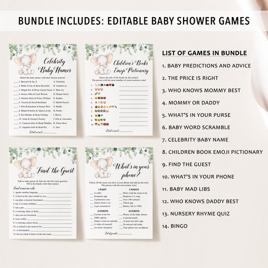 14 Elephant Baby Shower Games