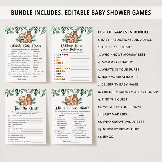 14 Woodland Baby Shower Games