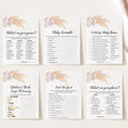 Load image into Gallery viewer, Pampas Bohemian Baby Shower Invite & Games
