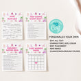 Load image into Gallery viewer, Girl Dinosaur Baby Shower Invite & Games
