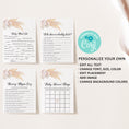 Load image into Gallery viewer, Pampas Bohemian Baby Shower Invite & Games
