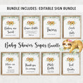 Load image into Gallery viewer, Complete Girl Sloth Baby Shower Bundle
